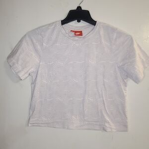 Nike Women's White Crop top Little Stain See Photo